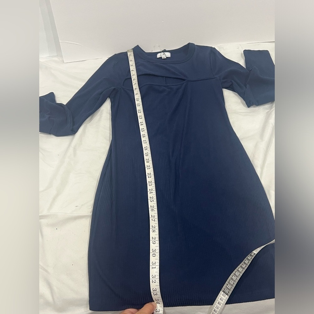 Socialite asymmetric cutout long sleeve bodycon mini dress size M - Picture 10 of 10